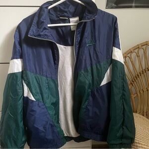 Vintage Nike navy and green windbreaker